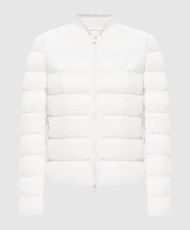 Brunello Cucinelli Пуховая стеганная куртка цвета айвори MD5983309