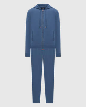 Kiton Синий спортивный костюм из хлопка UMK0951