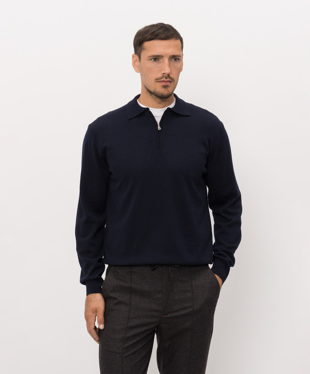 Cashmere&Whiskey Синє поло 94394Z зображення 3