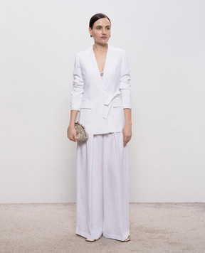 Peserico Белый жакет с льном S0122905435