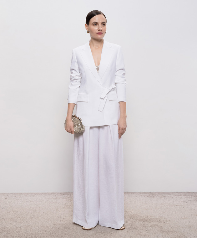 Peserico Белый жакет с льном S0122905435 изображение 2