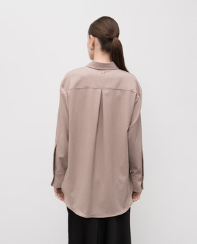 Twinset Бежева сорочка з логотипом 252TF2040