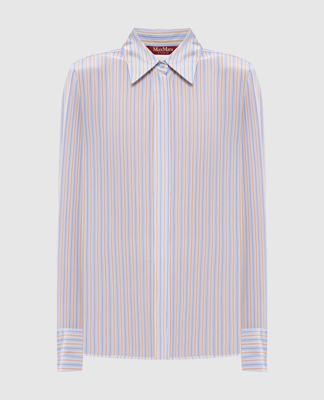 Голубая рубашка MSTFLIRT из шелка