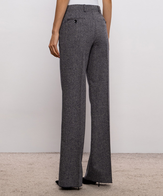 Etro Серые брюки с шерстью и шелком WREA000199TUBS2 изображение 4