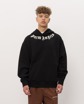 Palm Angels Черные худи с контрастным принтом логотипа PAMBB003FL001m