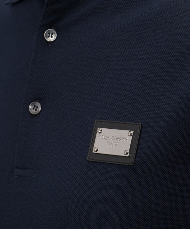 Dolce&Gabbana Голубое поло с патчем логотипа G8PL4TG7P1D изображение 5