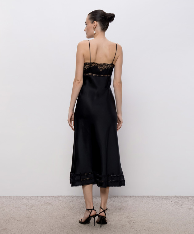 Ermanno Scervino Чорна сукня з мереживом D482Q728APOKP зображення 3