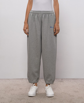 Vetements Серые джоггеры с вышивкой логотипа MH27SP225G