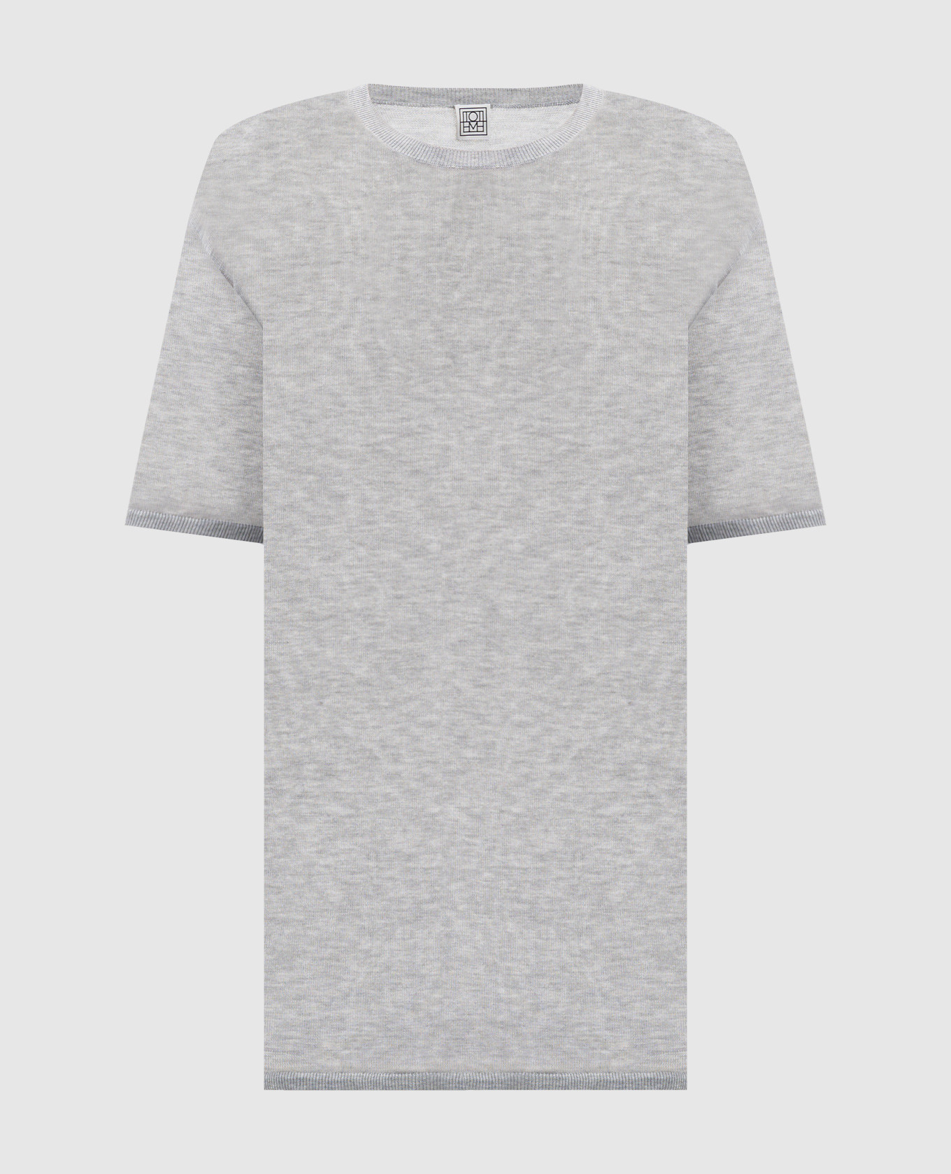 

Серый меланжевый топ с кашемиром, Футболки