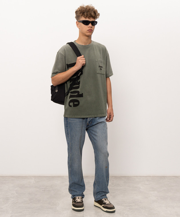 Rhude Футболка цвета хаки с карманом RHPF26TT13012 изображение 2