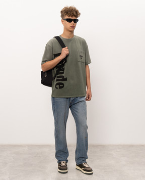 Rhude Футболка цвета хаки с карманом RHPF26TT13012
