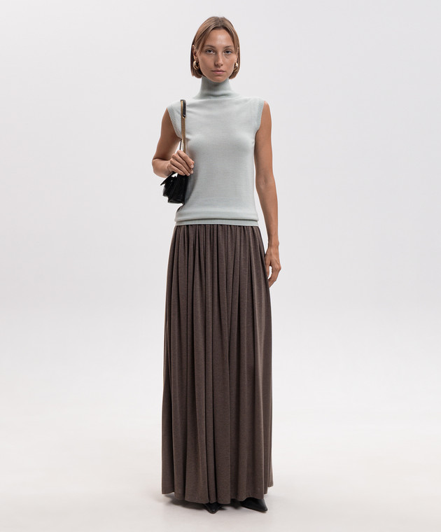 Max Mara Sportmax Зеленый топ ESCHIMO из шерсти SPXESCHIMO изображение 2