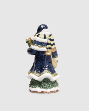 Fitz&Floyd Різдвяна керамічна статуетка Санта-Клаус синього кольору 24027