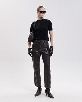 Max Mara Черный топ JUST из шерсти и кашемира SMMJUST