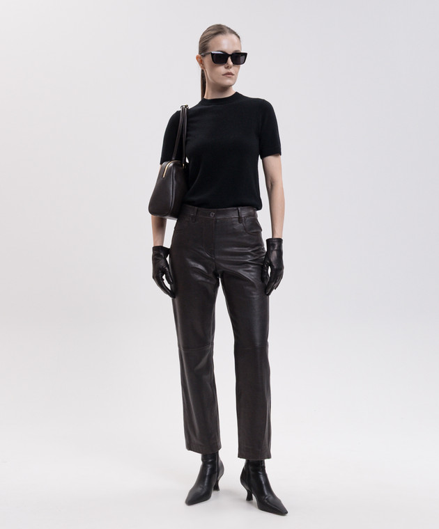 Max Mara Черный топ JUST из шерсти и кашемира SMMJUST изображение 2