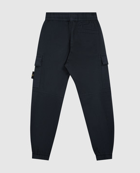 Stone Island Детские синие джогеры с логотипом K2S163100007S001214