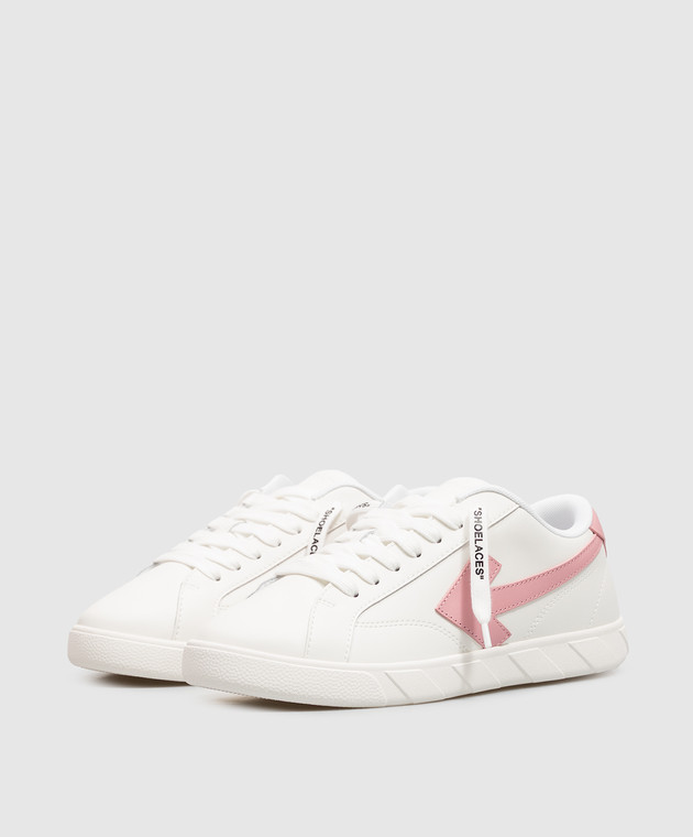 Off-White Детские белые кроссовки End of Play с тиснением логотипа OF06027655 изображение 2