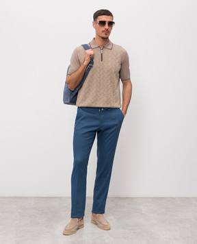 Stefano Ricci Синие брюки с льном M1T6100051LCTL1U