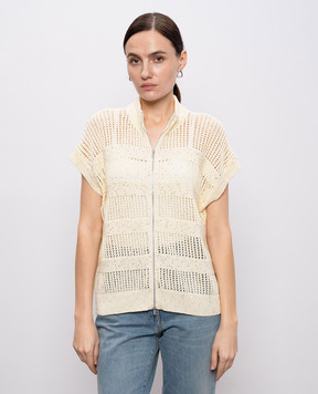 Peserico Жовтий жилет з паєтками S99123F0509110