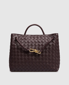 Bottega Veneta Бордовая кожаная сумка Andiamo 766016VCPP1