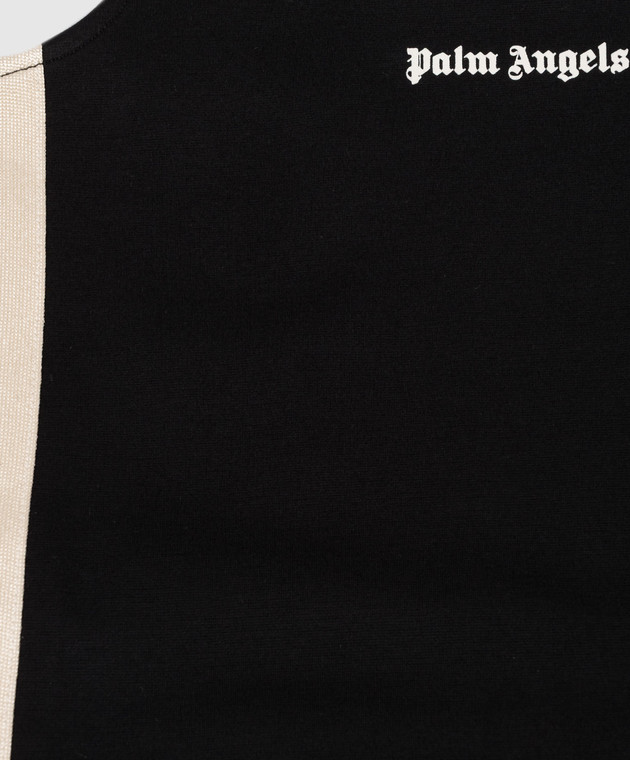 Palm Angels Дитяча чорна сукня з брендовими лампасами PGCM009S26FLE001 зображення 3