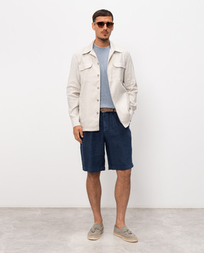 Pini Parma Блакитна футболка з контрастним окантуванням TSHIDUSTBL