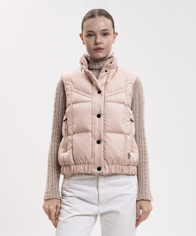 Moncler Grenoble Бежевий пуховий жилет L20981A00028599JX зображення 3