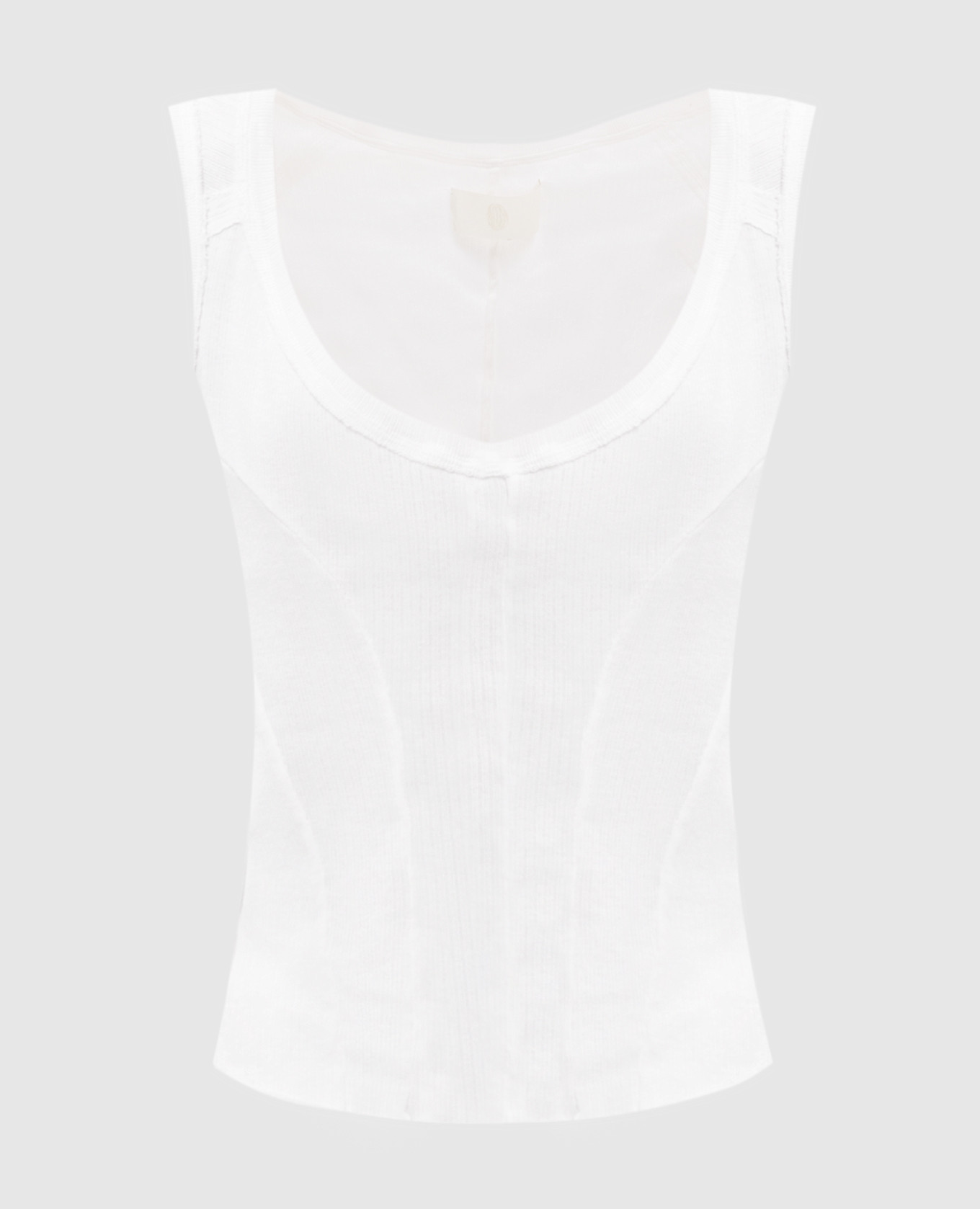 Майка в рубчик цвета айвори