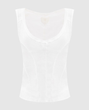 Marc Le Bihan Майка в рубчик цвета айвори 2841