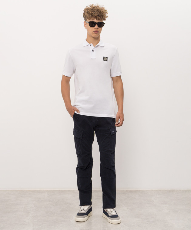 Stone Island Біле поло з нашивкою логотипа L1S152200008S0017 зображення 2