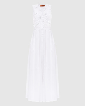 Ermanno Scervino Life Біла сукня максі з вишивкою D484Q301QDV