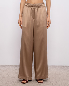 Brunello Cucinelli Коричневі штани із шовку M0C59P8942