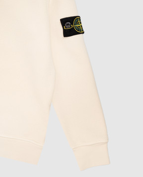 Stone Island Дитяче бежеве худі з патчем логотипа L2S166100008S042568