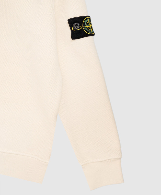 Stone Island Детское бежево худи с патчем логотипа L2S166100008S042568 изображение 3