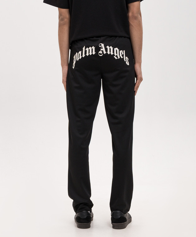 Palm Angels Чорні спортивні штани з принтом логотипа PMCJ048S26FAB001 зображення 4