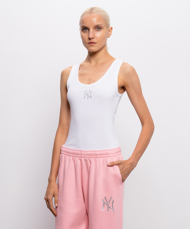 Sporty & Rich Біла майка Yankees з кристалами TO136718635WH01 зображення 3