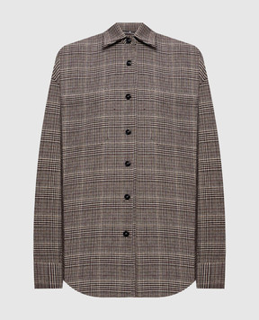 Ermanno Scervino Рубашка из шерсти в клетку D492K402ZHY