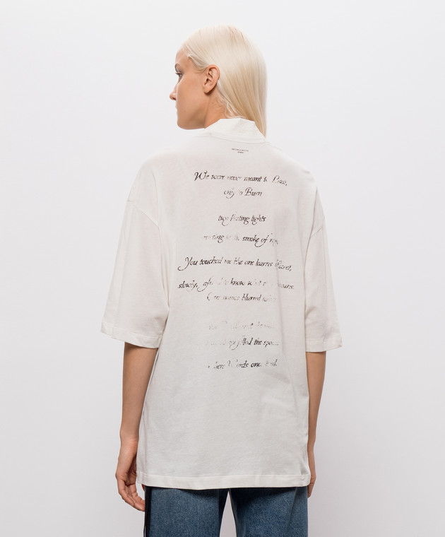 Ann Demeulemeester Біла футболка Agneta з принтом B0014238FA206 зображення 4
