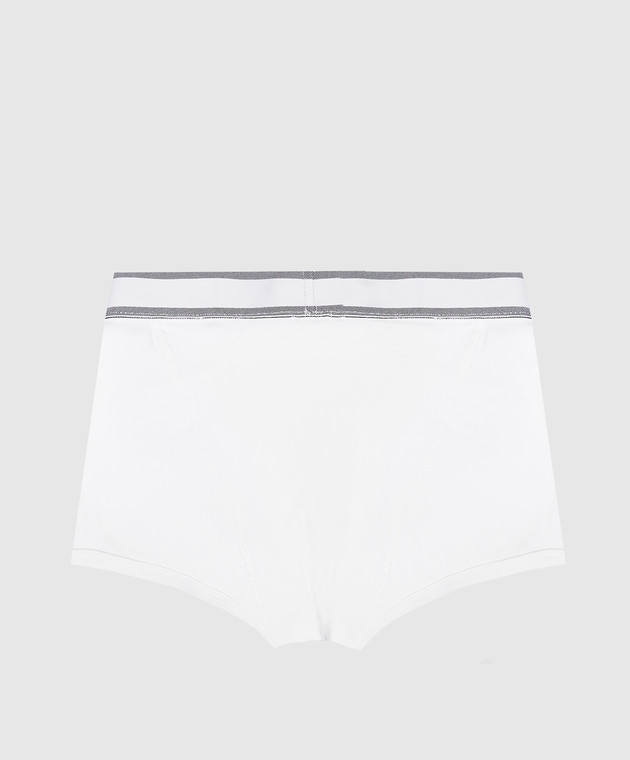 Versace Белые трусики-шорты с узором логотипа 10242231A17770 изображение 2