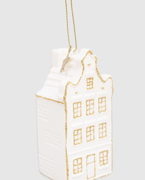 Vondels Біла ялинкова іграшка Canal house neck gable 1222830085036