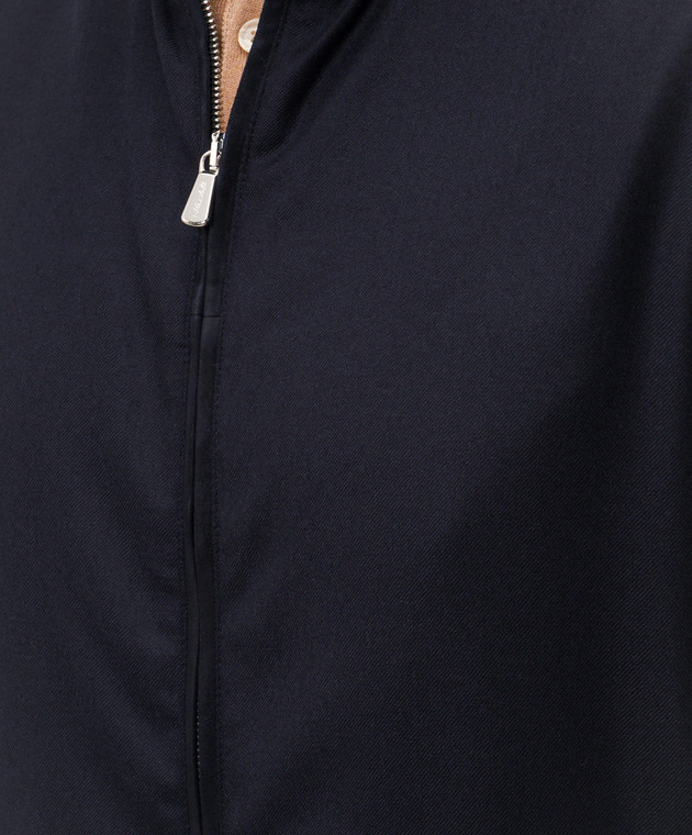 Enrico Mandelli Синяя куртка из кашемира 3T501B5607 изображение 5