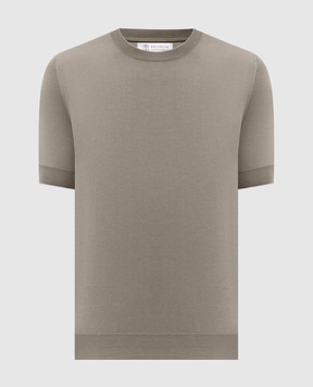 Brunello Cucinelli Футболка кольору хакі M29805200