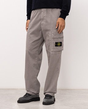 Stone Island Сірі штани з патчем логотипа L2S153100036S00L1