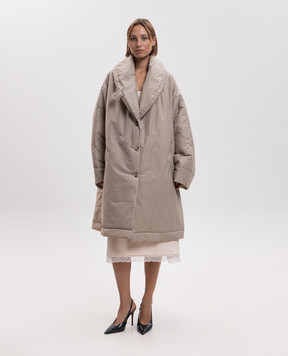 Magda Butrym Бежевая удлиненная куртка COAT02115726