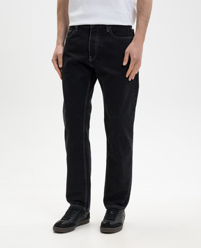 Off-White Черные джинсы с логотипом Half Arrow 44XYA175S26D001