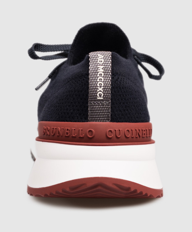 Brunello Cucinelli Темно-синие кроссовки MZUPMBO252 изображение 5