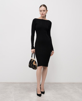 Twinset Чорна сукня з логотипом 252TT3220
