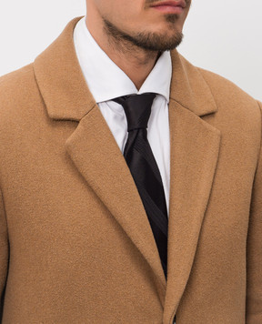 Stefano Ricci Чорна краватка з шовком в смужку CCXG154020