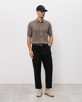 Brunello Cucinelli Черные джинсы с логотип патч M277PK2310