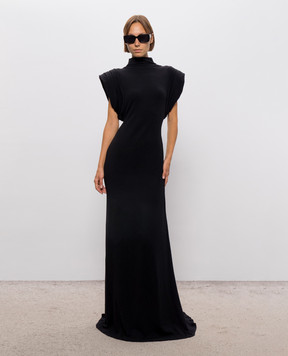 Thierry Mugler Чорна сукня з акцентними плечима 26F1RO18731038